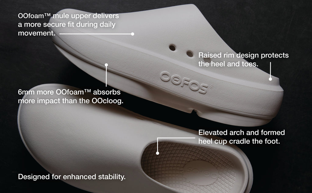 OOFOS Women's Cloog PLUS Clog - Chalk