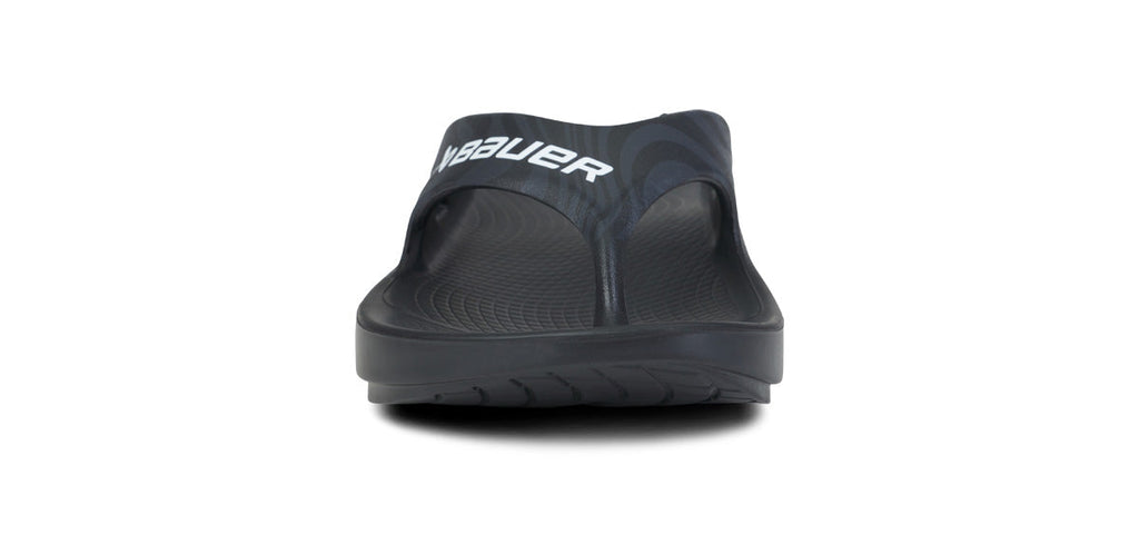 OOFOS BAUER x Women's OOriginal Sport Flip-Flop Sandals - Black Asphalt