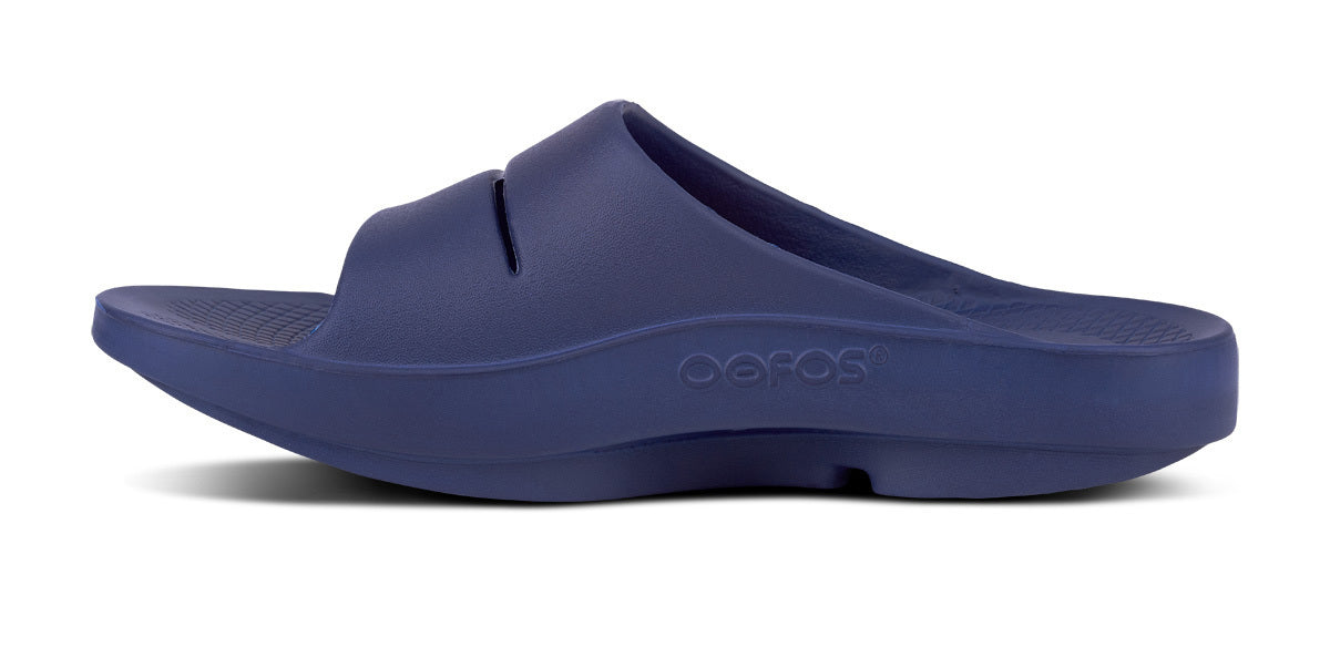 OOFOS Men's OOahh Slide Sandal - Navy