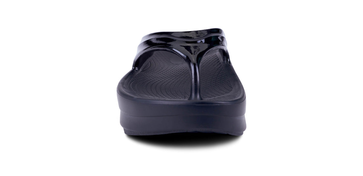 OOFOS Women's OOmega OOlala Flip-Flop Sandals - Black
