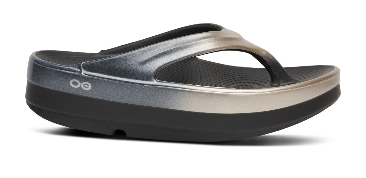 OOFOS Women's OOmega OOlala Stacked Flip-Flop Sandals - Latte Fade
