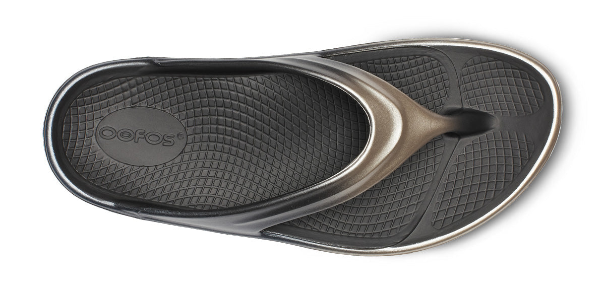OOFOS Women's OOmega OOlala Stacked Flip-Flop Sandals - Latte Fade