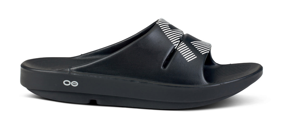 OOFOS FJ x Men's OOahh Sport Slide Sandal - Black