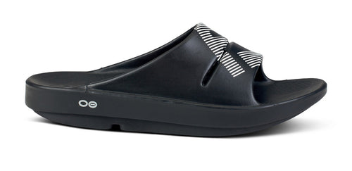 OOFOS FJ x Men's OOahh Sport Slide Sandal - Black