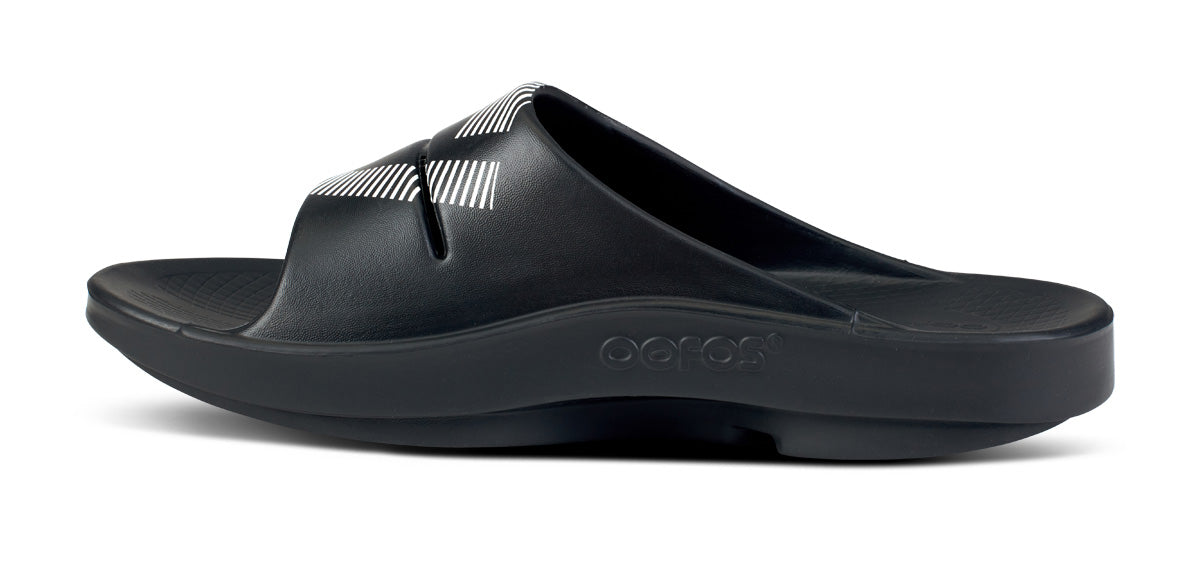 OOFOS FJ x Men's OOahh Sport Slide Sandal - Black