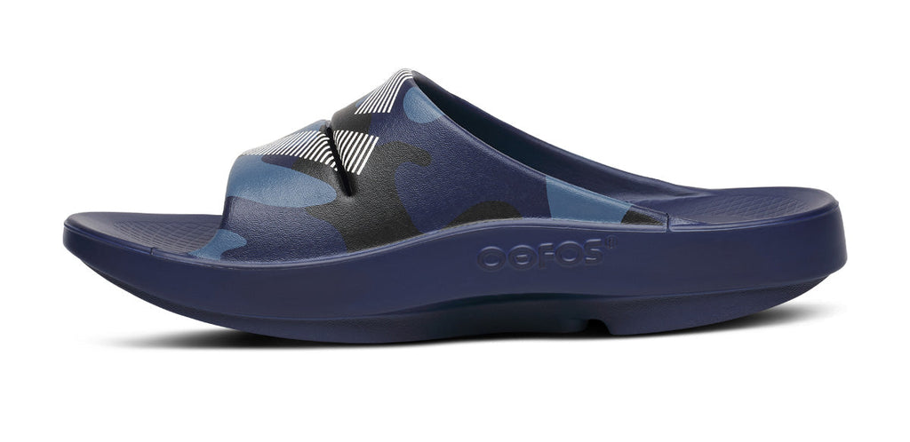 OOFOS FJ x Women's OOahh Sport Slide Sandal - Navy Camo