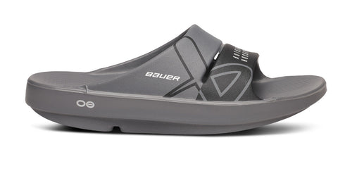 OOFOS BAUER x Women's OOahh Sport Slide Sandal - Slate