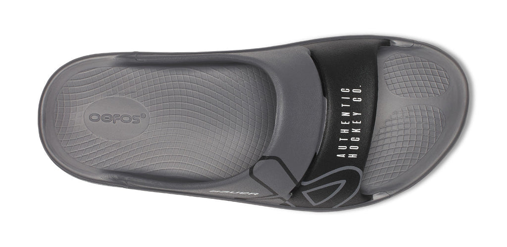 OOFOS BAUER x Women's OOahh Sport Slide Sandal - Slate