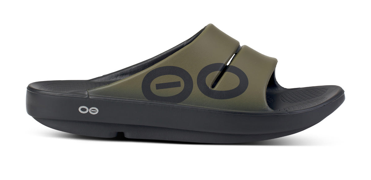 OOFOS Women's OOahh Sport Slide Sandal - Tactical Green