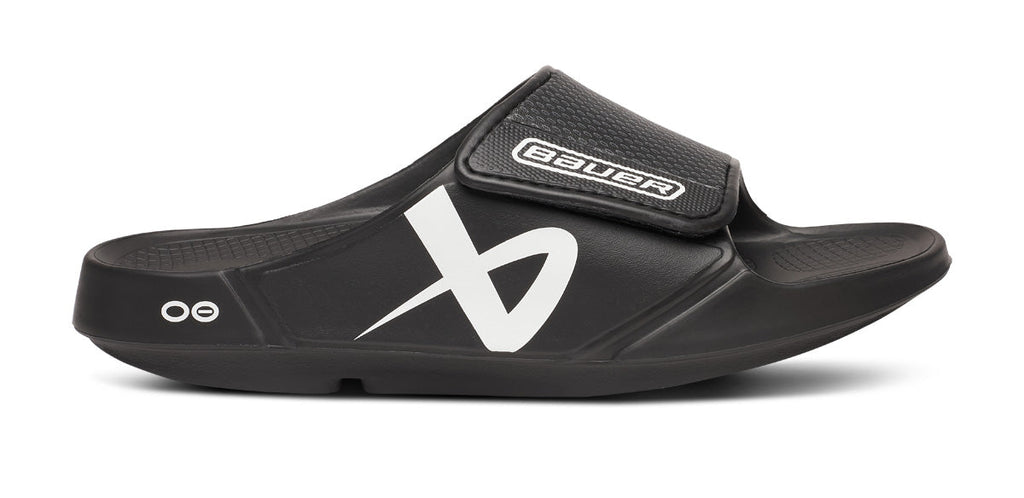 OOFOS BAUER x Men's OOahh Sport Flex Slide Sandals - Black