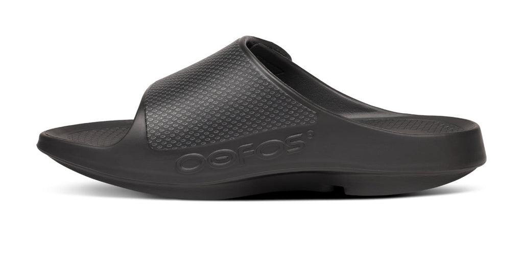 OOFOS BAUER x Women's OOahh Sport Flex Slide Sandals - Black