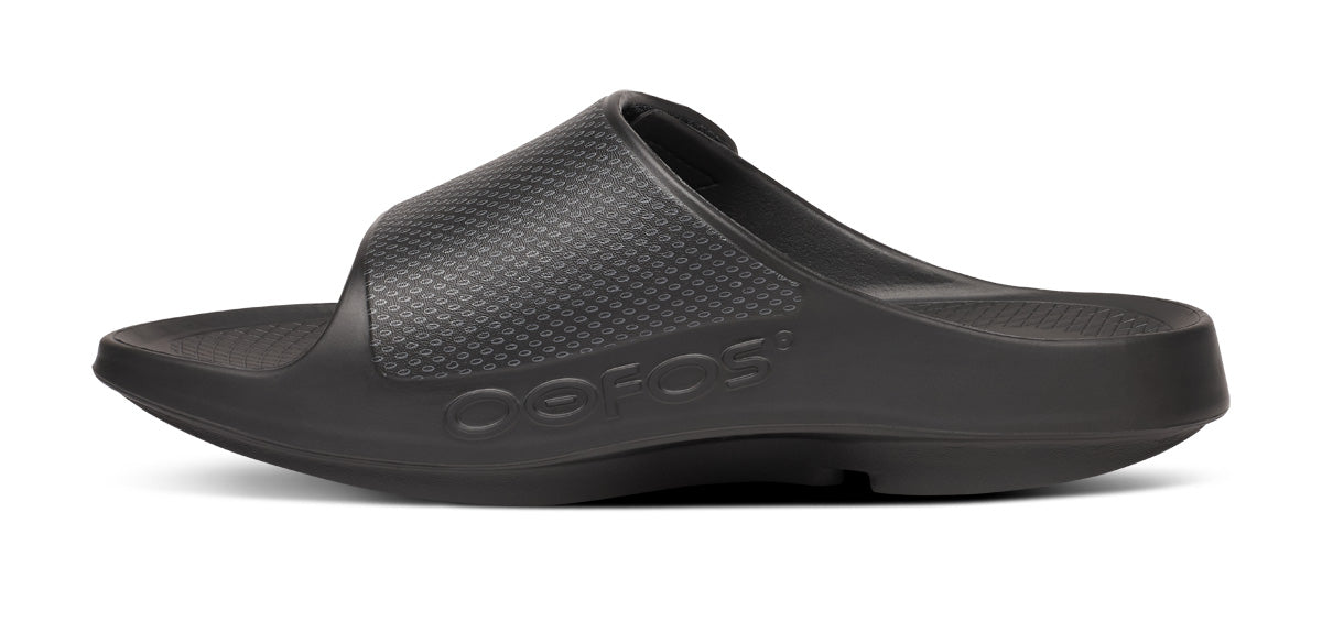 OOFOS BAUER x Women's OOahh Sport Flex Slide Sandals - Black