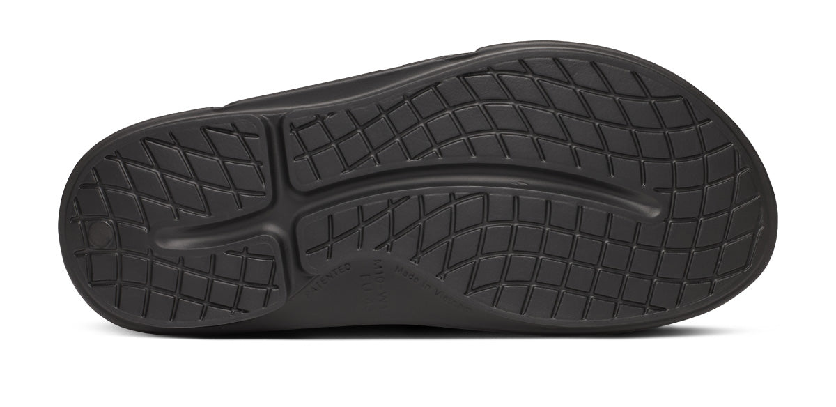 OOFOS BAUER x Women's OOahh Sport Flex Slide Sandals - Black