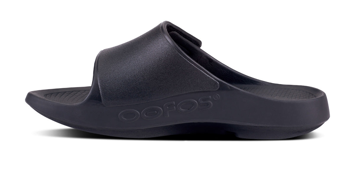 OOFOS Women's OOahh Sport Flex Slide Sandals - Matte Black
