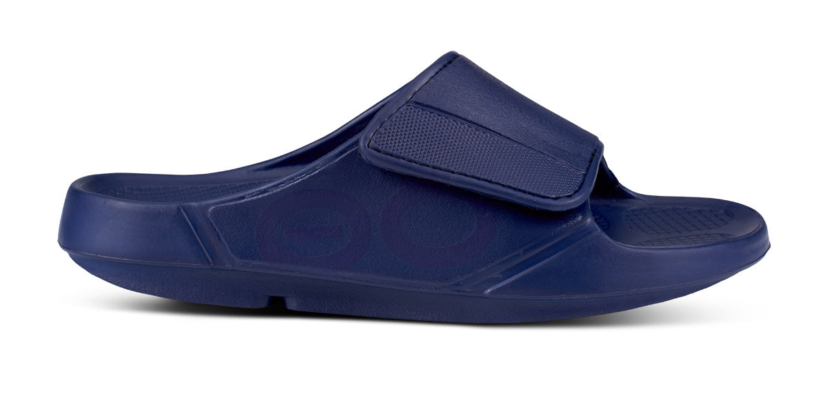 OOFOS Women's OOahh Sport Flex Slide Sandals - Navy
