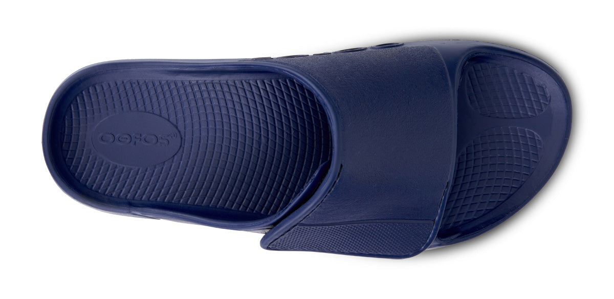 OOFOS Men's OOahh Sport Flex Slide Sandals - Navy