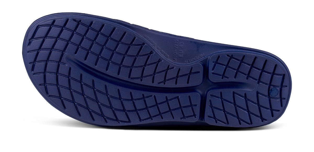 OOFOS Men's OOahh Sport Flex Slide Sandals - Navy