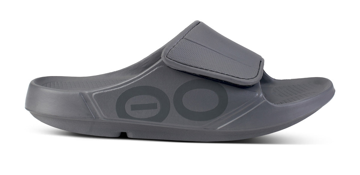 OOFOS Men's OOahh Sport Flex Slide Sandals - Slate