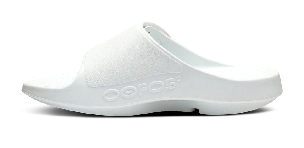 OOFOS Women's OOahh Sport Flex Slide Sandals - White