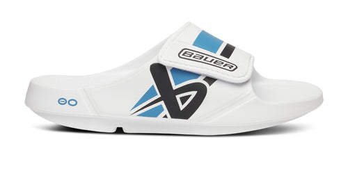 OOFOS BAUER x Men's OOahh Sport Flex Slide Sandals - White