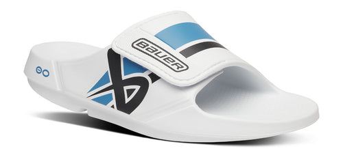 OOFOS BAUER x Men's OOahh Sport Flex Slide Sandals - White
