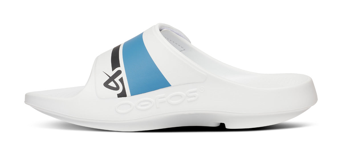 OOFOS BAUER x Women's OOahh Sport Flex Slide Sandals - White