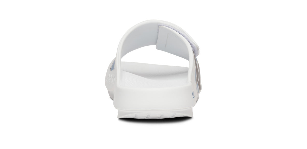 OOFOS BAUER x Women's OOahh Sport Flex Slide Sandals - White