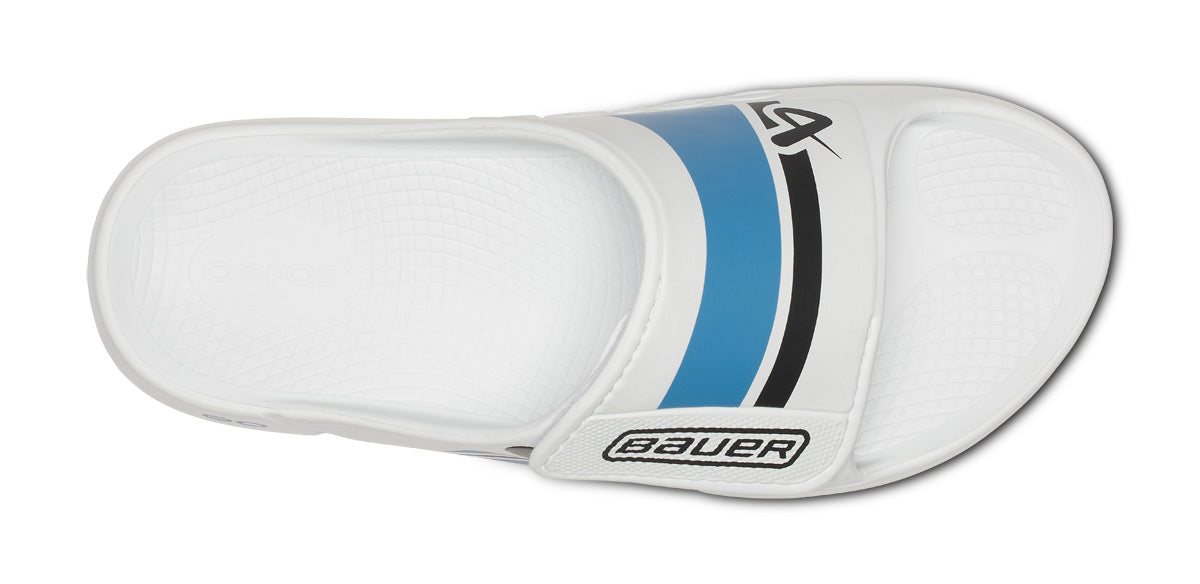 OOFOS BAUER x Men's OOahh Sport Flex Slide Sandals - White
