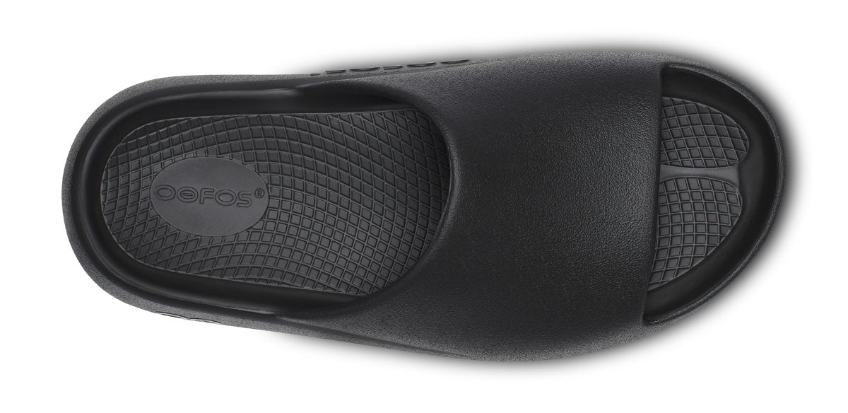 OOFOS Men's OOahh PLUS Slide Sandal - Black