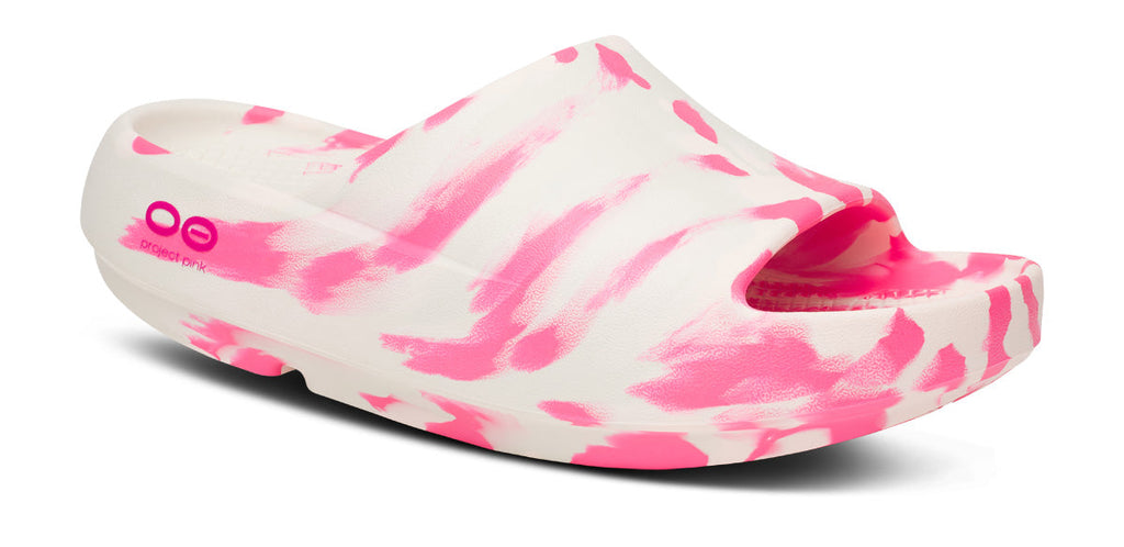 OOFOS Men's Limited Edition OOahh PLUS Slide Sandal - Project Pink