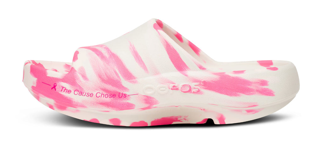 OOFOS Women's Limited Edition OOahh PLUS Slide Sandal - Project Pink