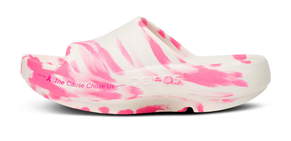 OOFOS Women's Limited Edition OOahh PLUS Slide Sandal - Project Pink