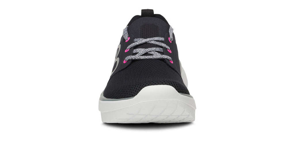OOFOS Women's OOmy Stride Sneakers - White Black