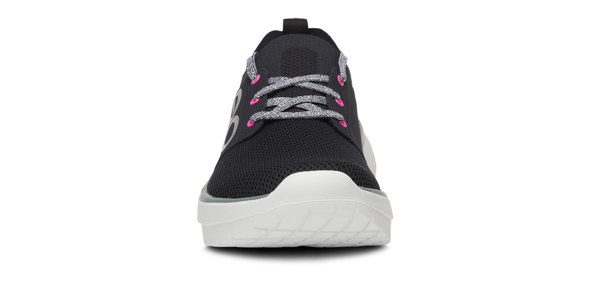 OOFOS Women's OOmy Stride Sneakers - White Black