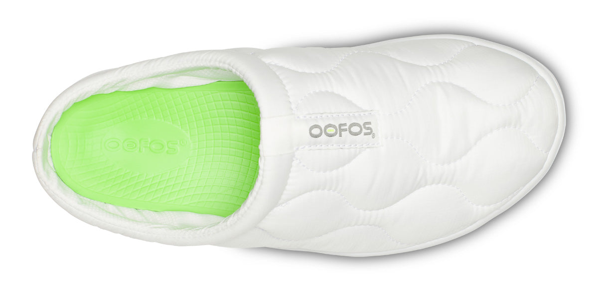 OOFOS Women's OOcoozie Thermo Mule Slippers - White
