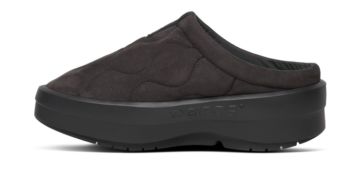 OOFOS Women's OOmega Posh Mule Slippers - Black