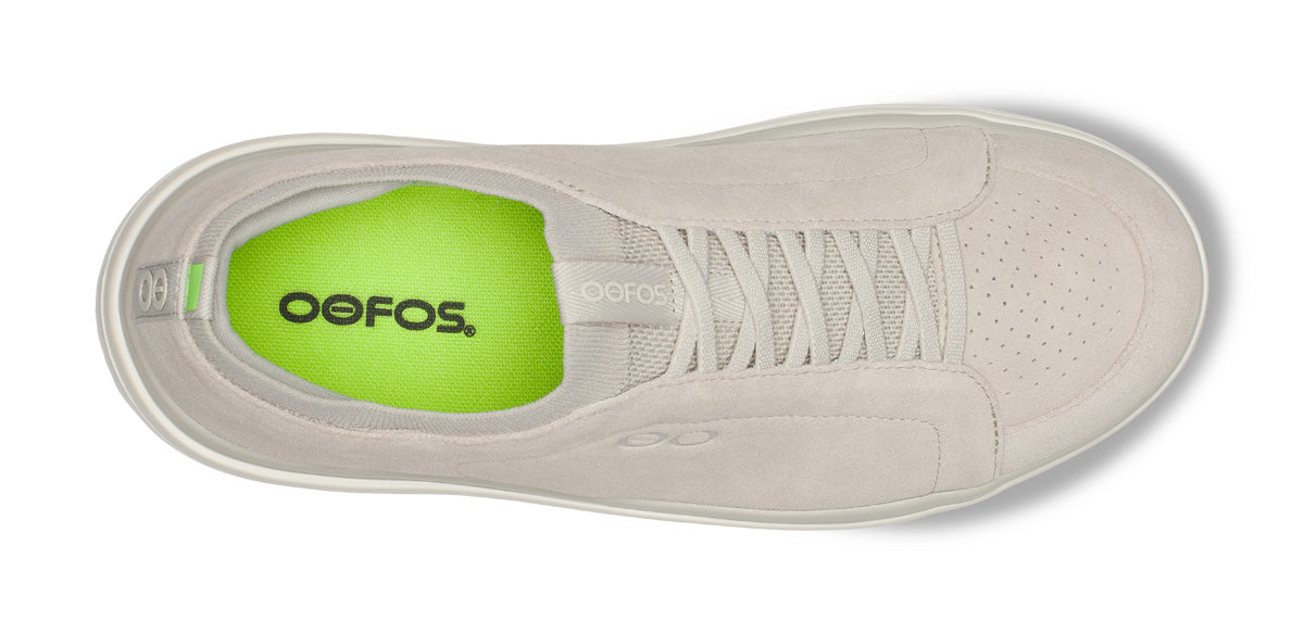 OOFOS Men's Club+ Suede Sneakers - Moonbeam