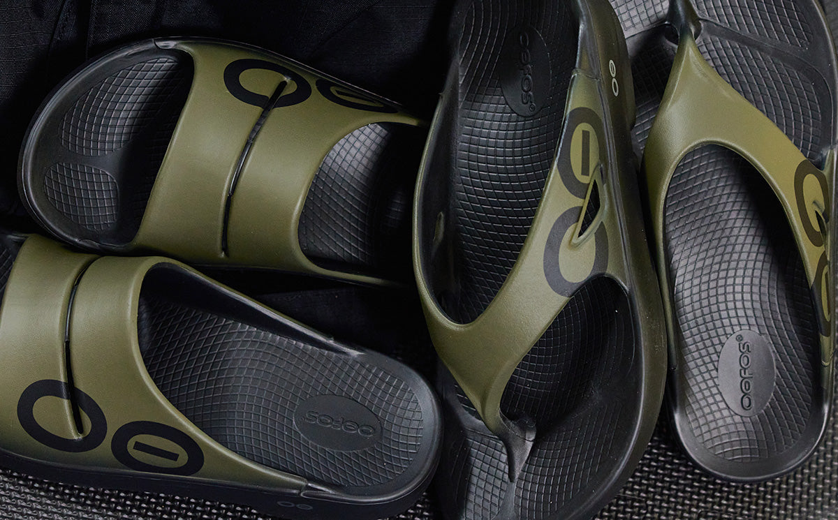 OOFOS Women's OOriginal Sport Flip-Flop Sandals - Tactical Green