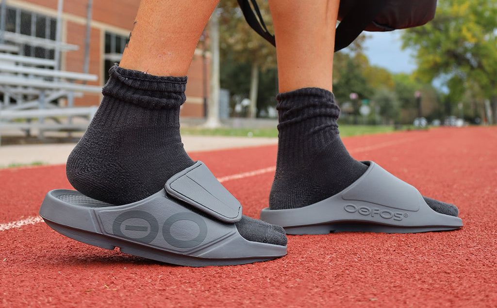 OOFOS Men's OOahh Sport Flex Slide Sandals - Slate
